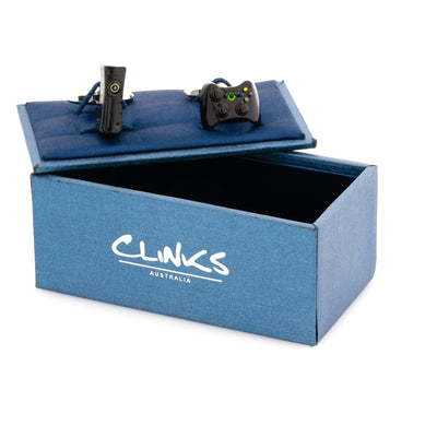 Black Xbox Cufflinks, CL9186, Novelty Cufflinks, Mens Cufflinks, Cufflinks, Cuffed, Clinks, Clinks Australia