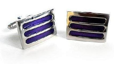 Three Purple Lines Cufflinks