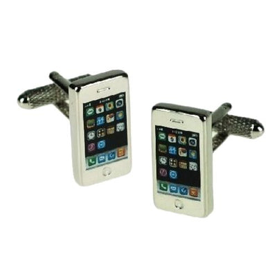 Silver Smart Phone Cufflinks