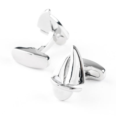 Silver Sailing Boat Yacht Cufflinks