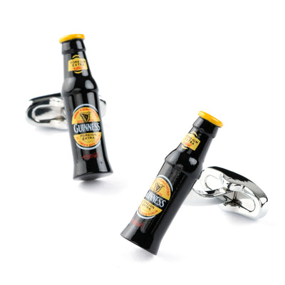 Black & Yellow Beer Bottle Cufflinks