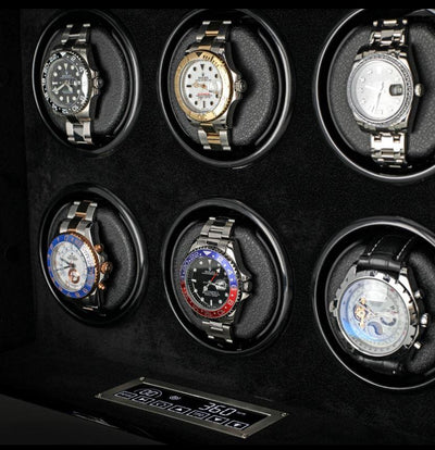 Black Watch Winder Box, 9 Watch Winder Box, Cuffed Watch Watch Winder, Clinks Australia Watch Winder Box, Black Watch Winder Box on Cuffed, Australia Watch Winder Box, Watch Winder Storage Box, Watch Winder Display Box, Watch Winder Box for 9, Watch Winder Box, Black, CW0901, Clinks.com