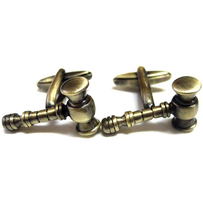 Auctioneer / Judge Gavel Cufflinks Antique