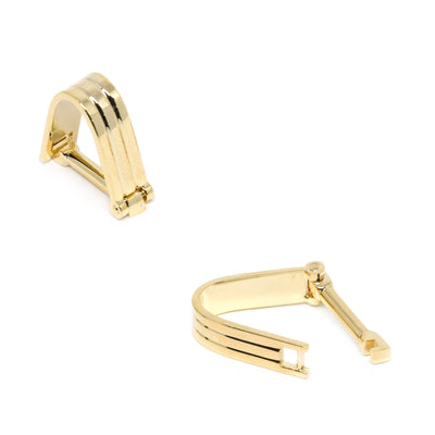 Wrap Around Gold Groove Cufflinks