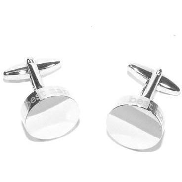 Best Man Laser Etched Round Engravable  Wedding Cufflinks