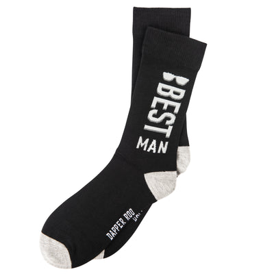 Best Man Wedding Party Bamboo Socks by Dapper Roo, Socks, Black, Grey, White, Bamboo, Elastane, Nylon, Elastic, SK2007, Men's Socks, Socks for Men, Clinks.com