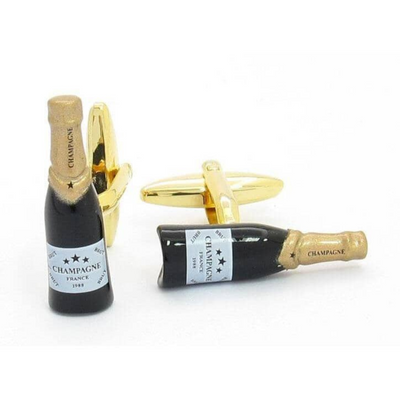 "Cheers" Champagne Gold Cufflinks