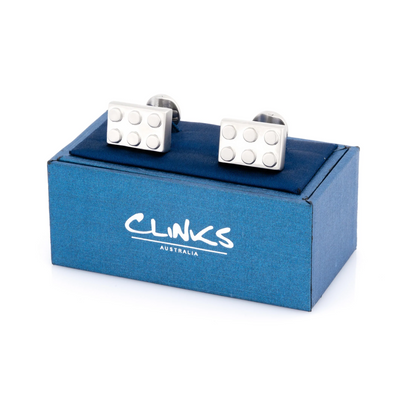 Silver Building Block Cufflinks