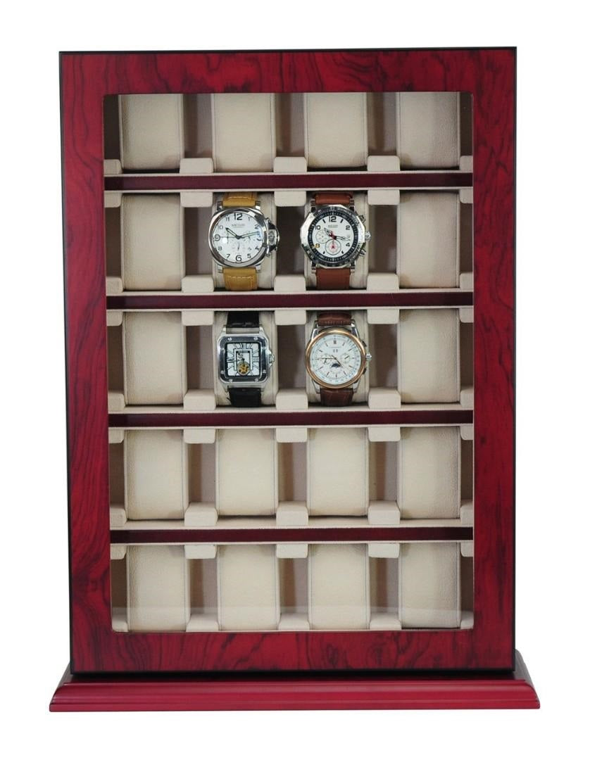 Bubinga Wooden Watch Cabinet, 20 Watch Box, Cuffed Watch Box, Clinks Australia Watch Box, Bubinga Watch Box on Cuffed, Australia Watch Cabinet, Watch Cabinet Storage Box, Watch Storage Box, Watch Cabinet Display, 20 Slots Watch Box, Watch Boxes for 20, Bubinga Wood Watch Cabinet, Wooden Watch Cabinet, Bubinga, Watch Cabinet, CB5048, Clinks, Clinks Australia, Cuffed