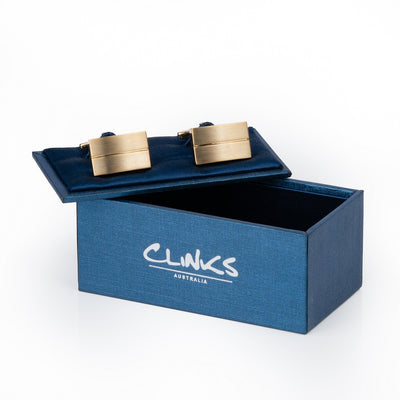 Classic Gold - Single Line Cufflinks, Classic & Modern Cufflinks, CL1305, Mens Cufflinks, Cufflinks, Cuffed, Clinks, Clinks Australia