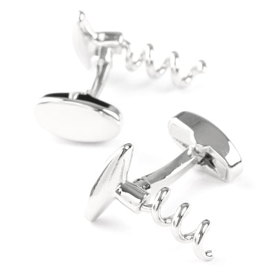 Corkscrew Wine Cufflinks