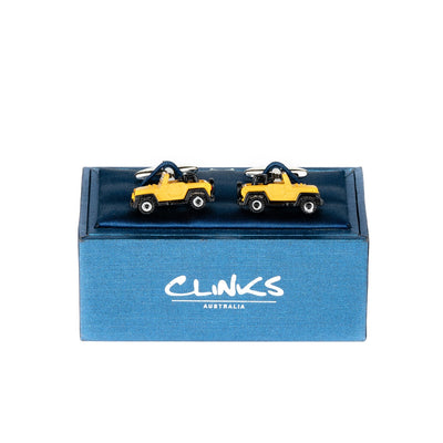 Yellow Jeep Cufflinks