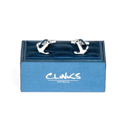 Silver Anchor Cufflinks