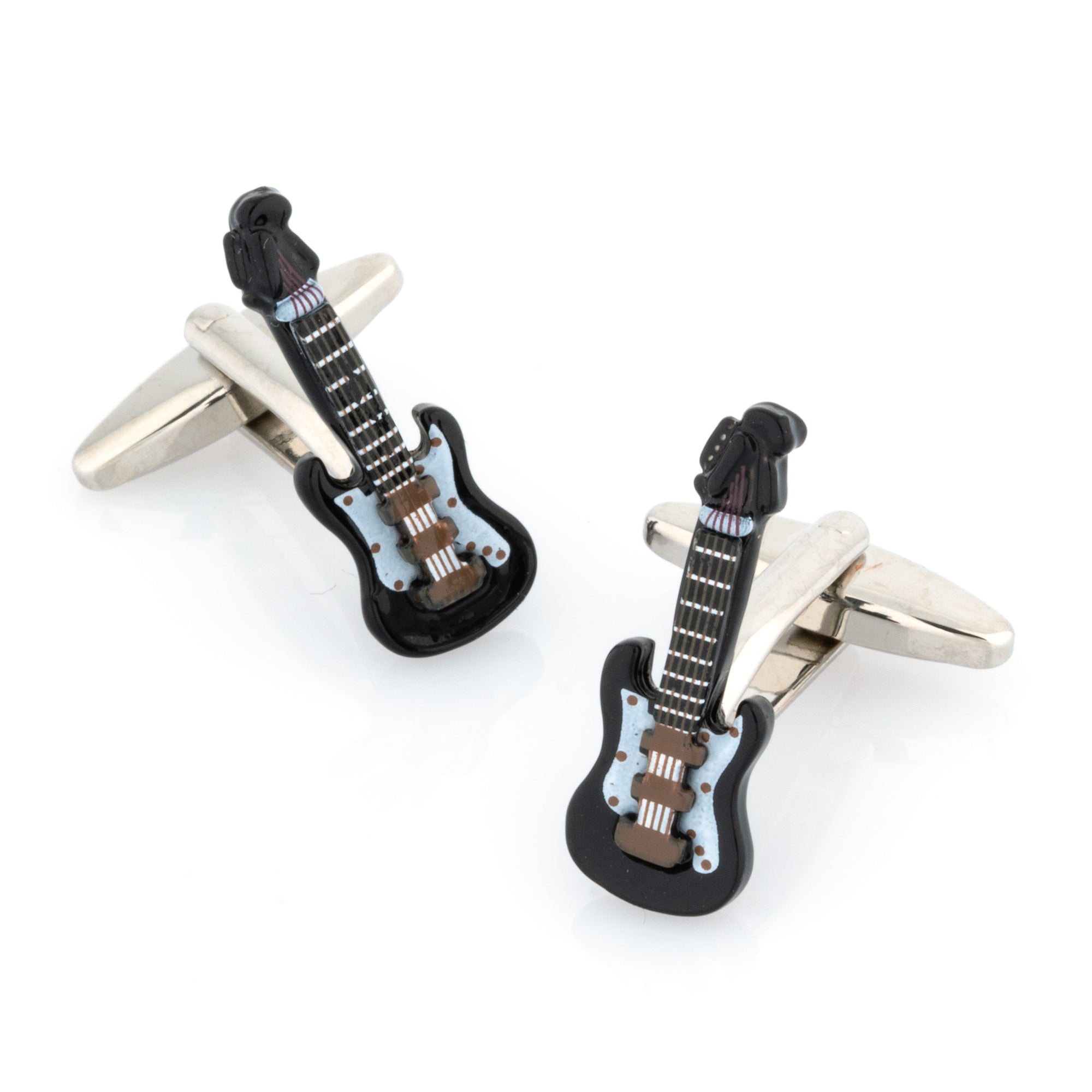 Black Electric Guitar Cufflinks