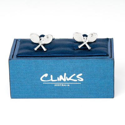 Crossed Tennis Racquet Cufflinks