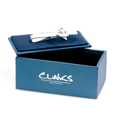 Shiny Silver Anchor Tie Bar