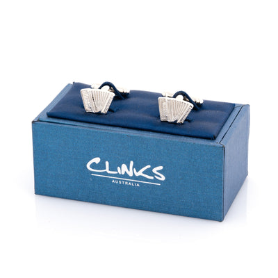 Silver Accordion Cufflinks