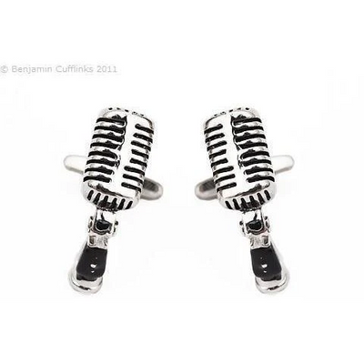 Retro Studio Microphone Cufflinks