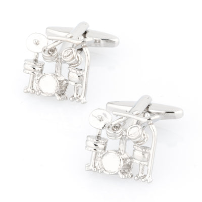 Silver Drum Kit Cufflinks