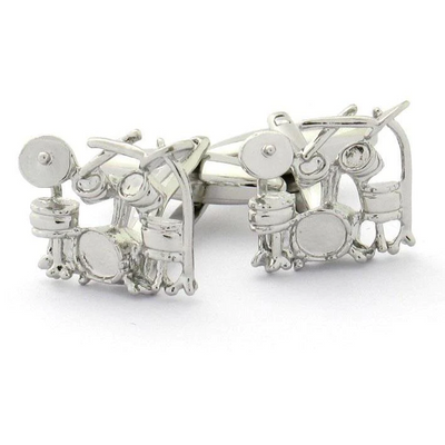 Silver Drum Kit Cufflinks