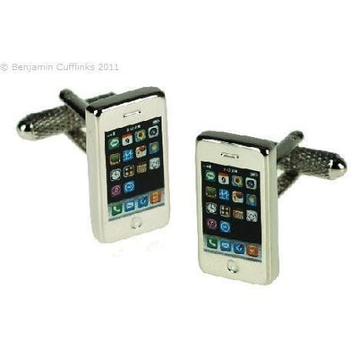 Silver Smart Phone Cufflinks