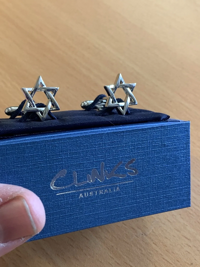 Silver Star of David Cufflinks