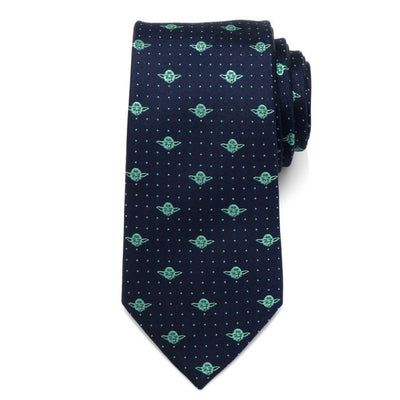 Yoda Dot Star Wars Navy Tie