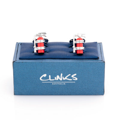 Red Fire Extinguisher Cufflinks