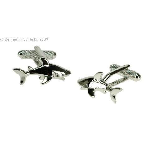 White Pointer Shark Cufflinks