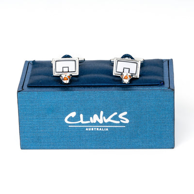 Basketball Backboard and Ring Cufflinks