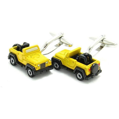 Yellow Jeep Cufflinks