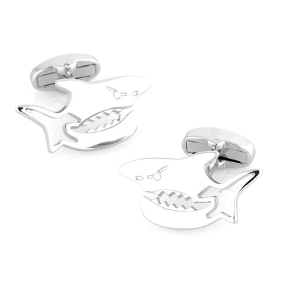 Silver Shark Cufflinks